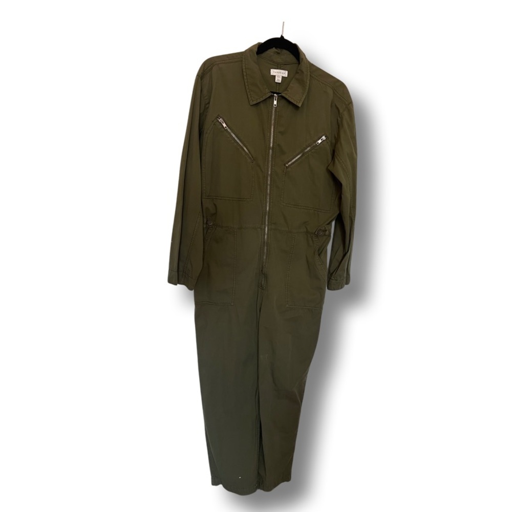 Topshop Olive Green Utility Jumpsuit